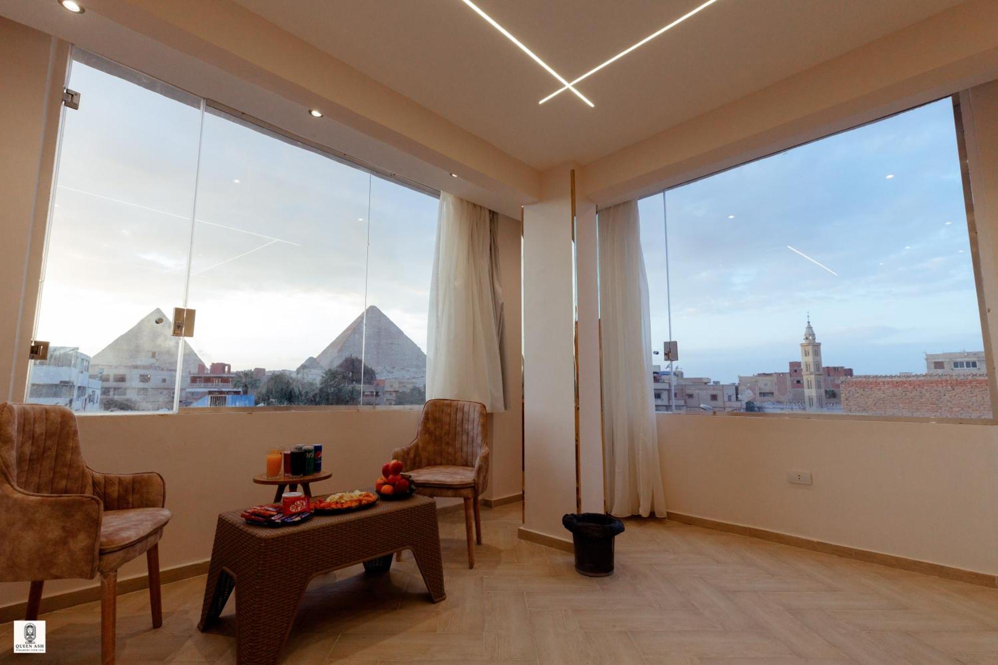 Queen Ash Pyramid View Inn Kafret el-Gabal Екстериор снимка